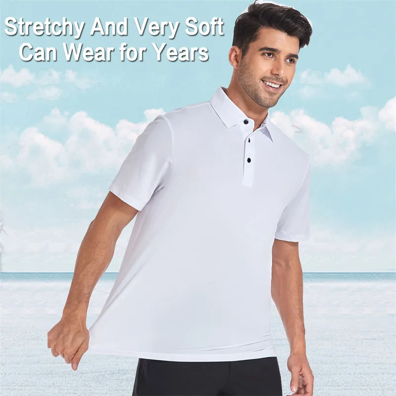 New Performance Fit Short Sleeve Golf Shirt Men Green