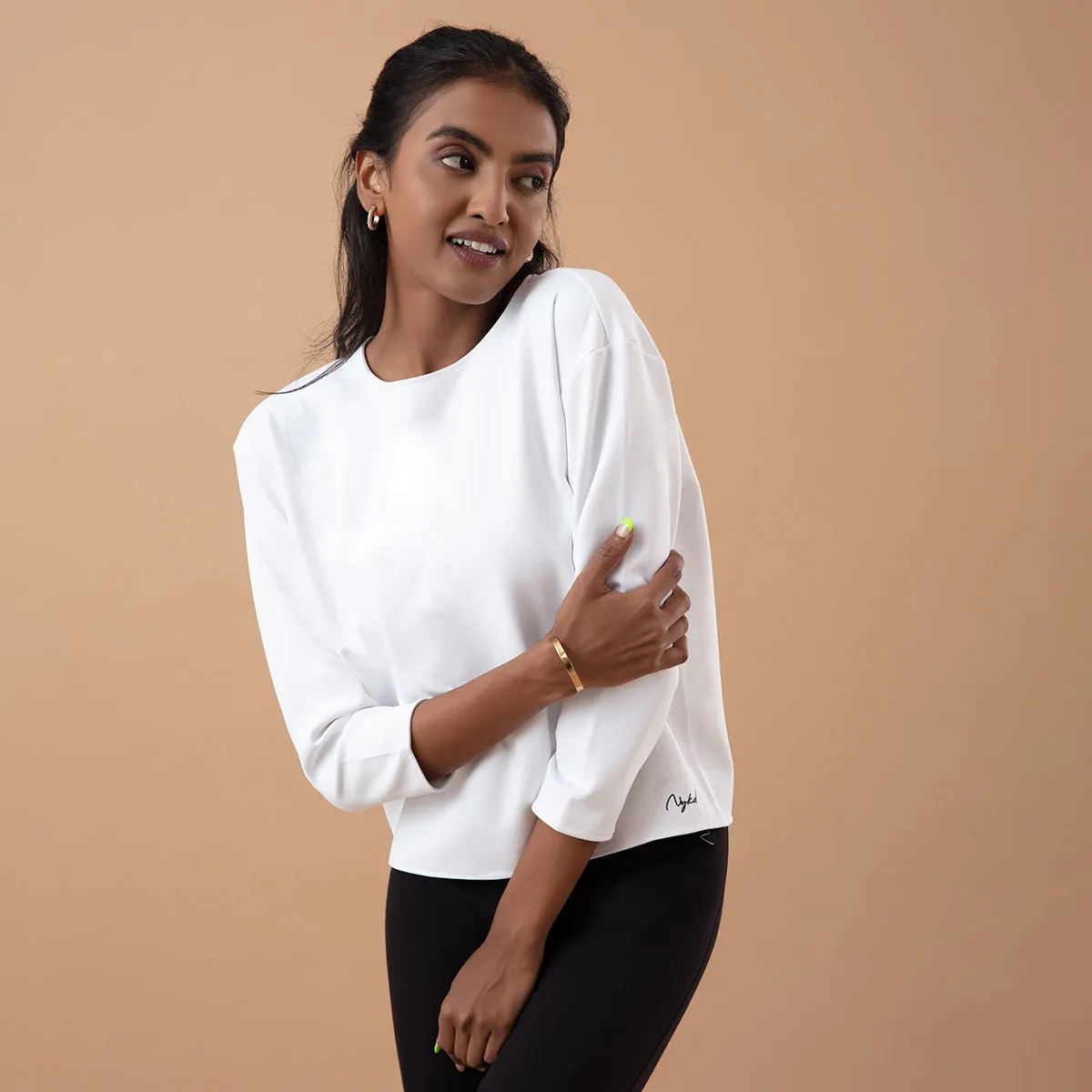 Nykd All Day Comfy Cozy Top-NYAT201-Optic White