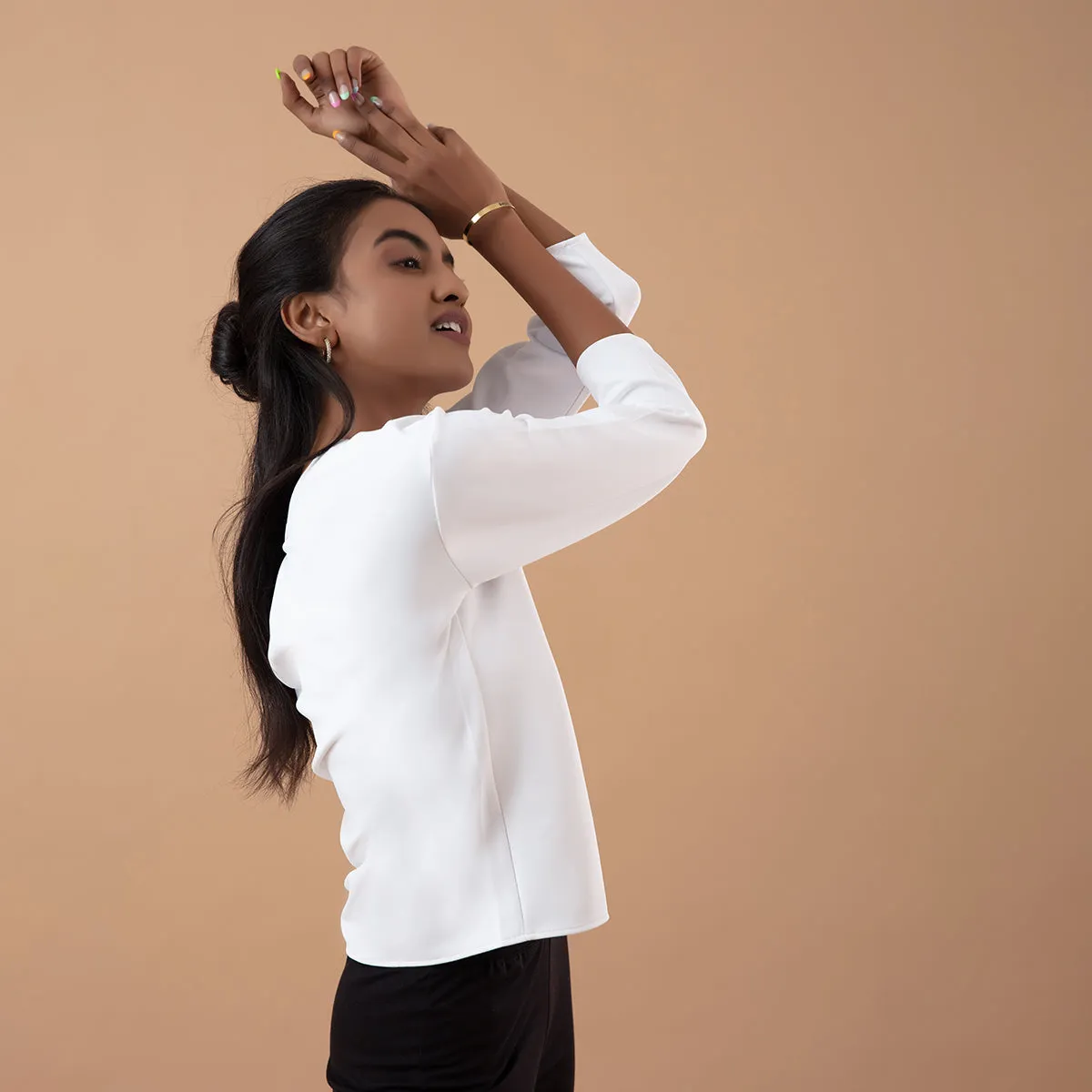 Nykd All Day Comfy Cozy Top-NYAT201-Optic White