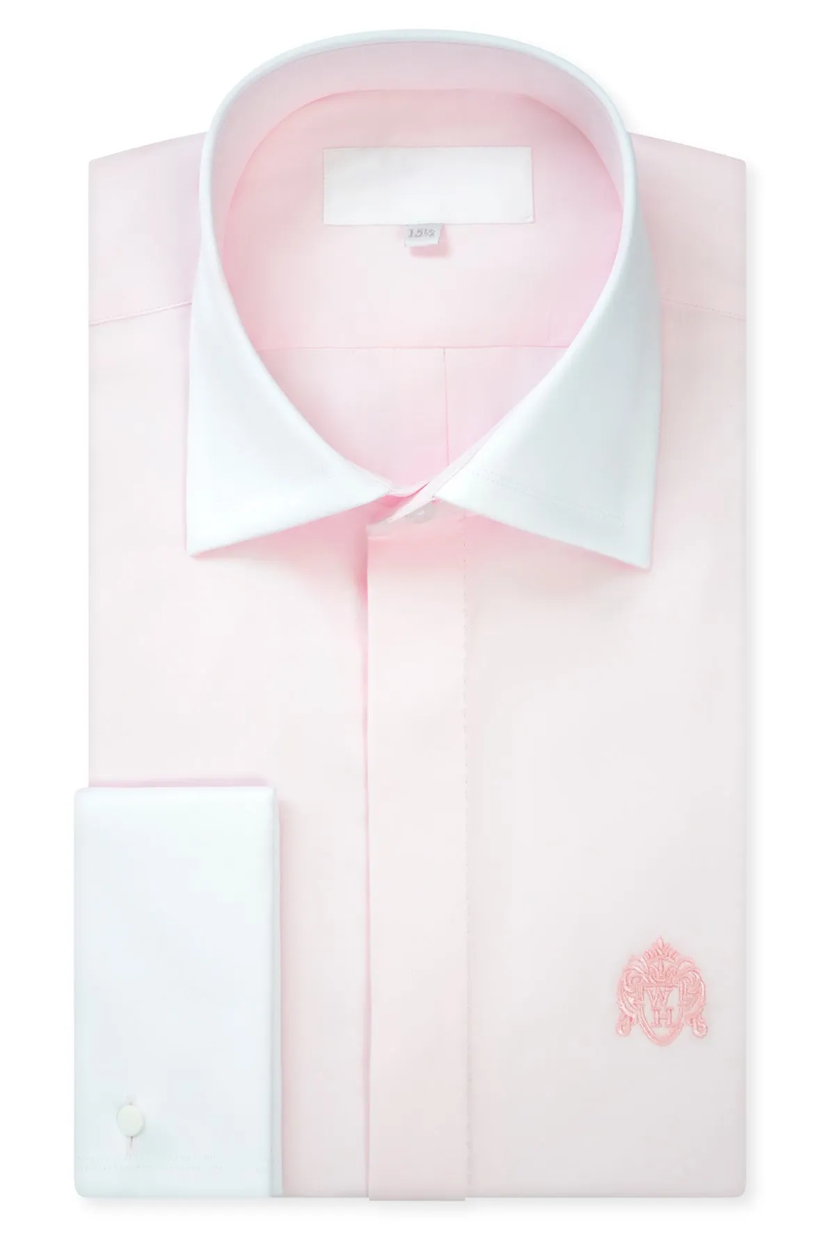 Pink Contrasting Cutaway Collar Shirt