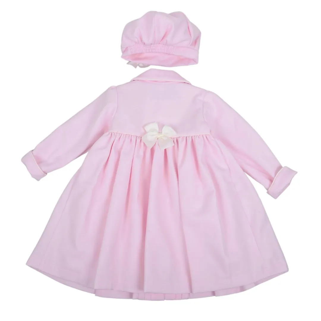 Pink Smocked Coat & Hat Set
