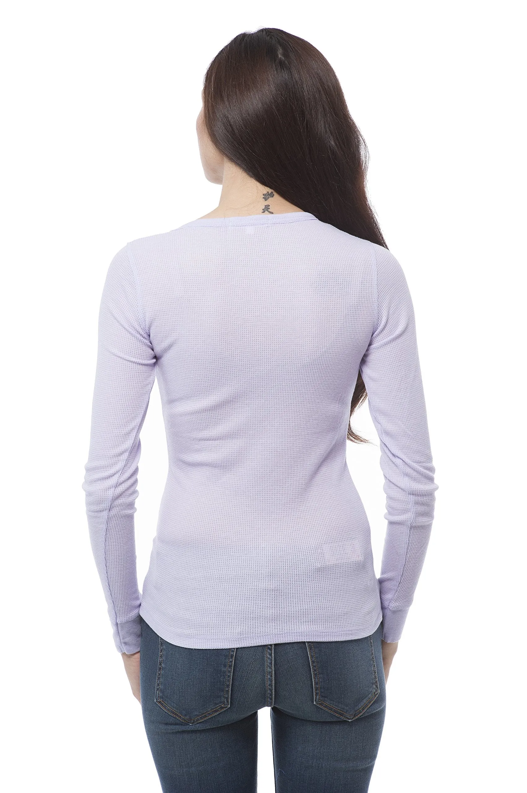 Plain Vneck Long Sleeve Thermal Shirt Top