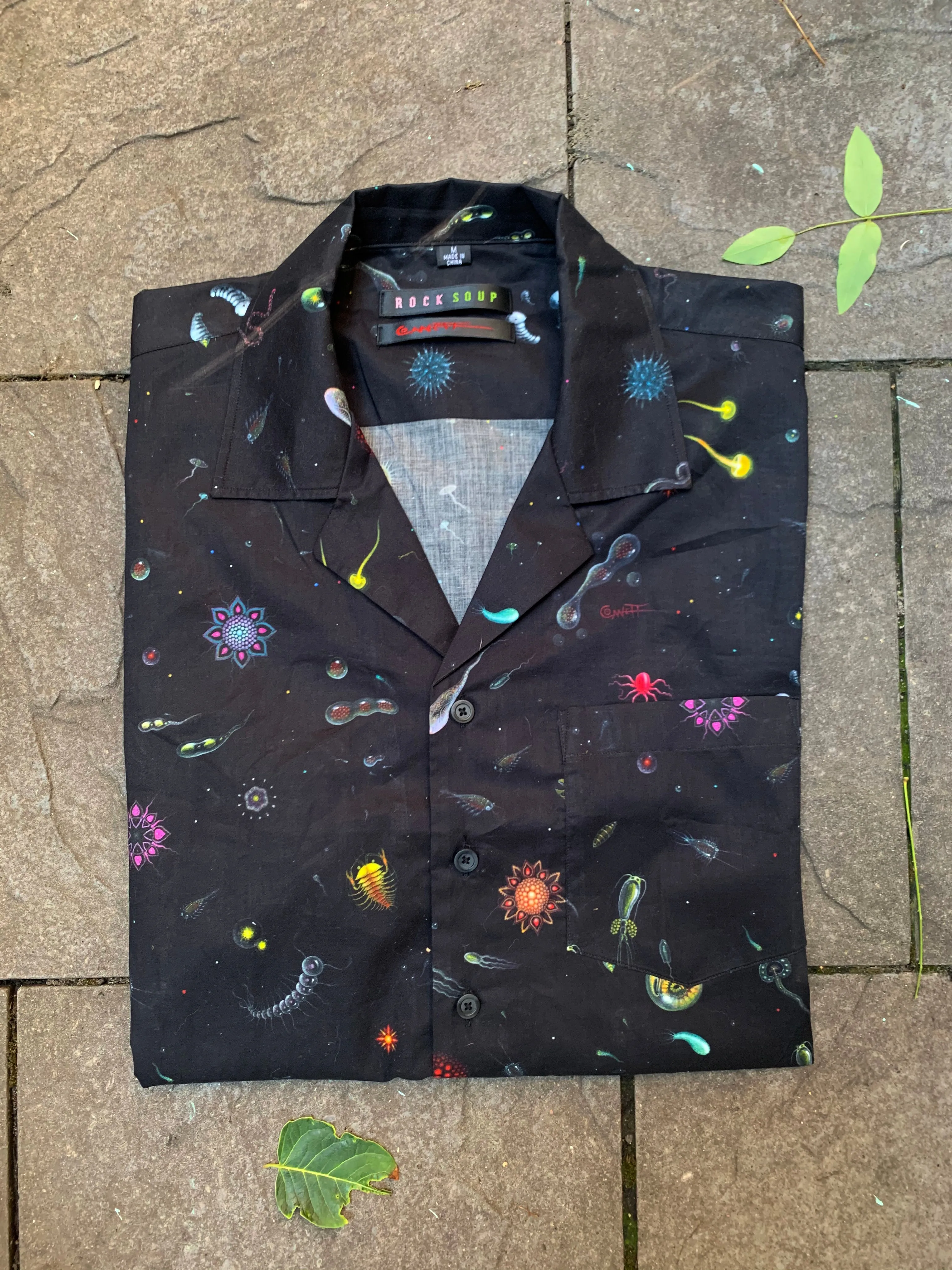 R.S. CONNETT SS Button-Down Shirt | Black