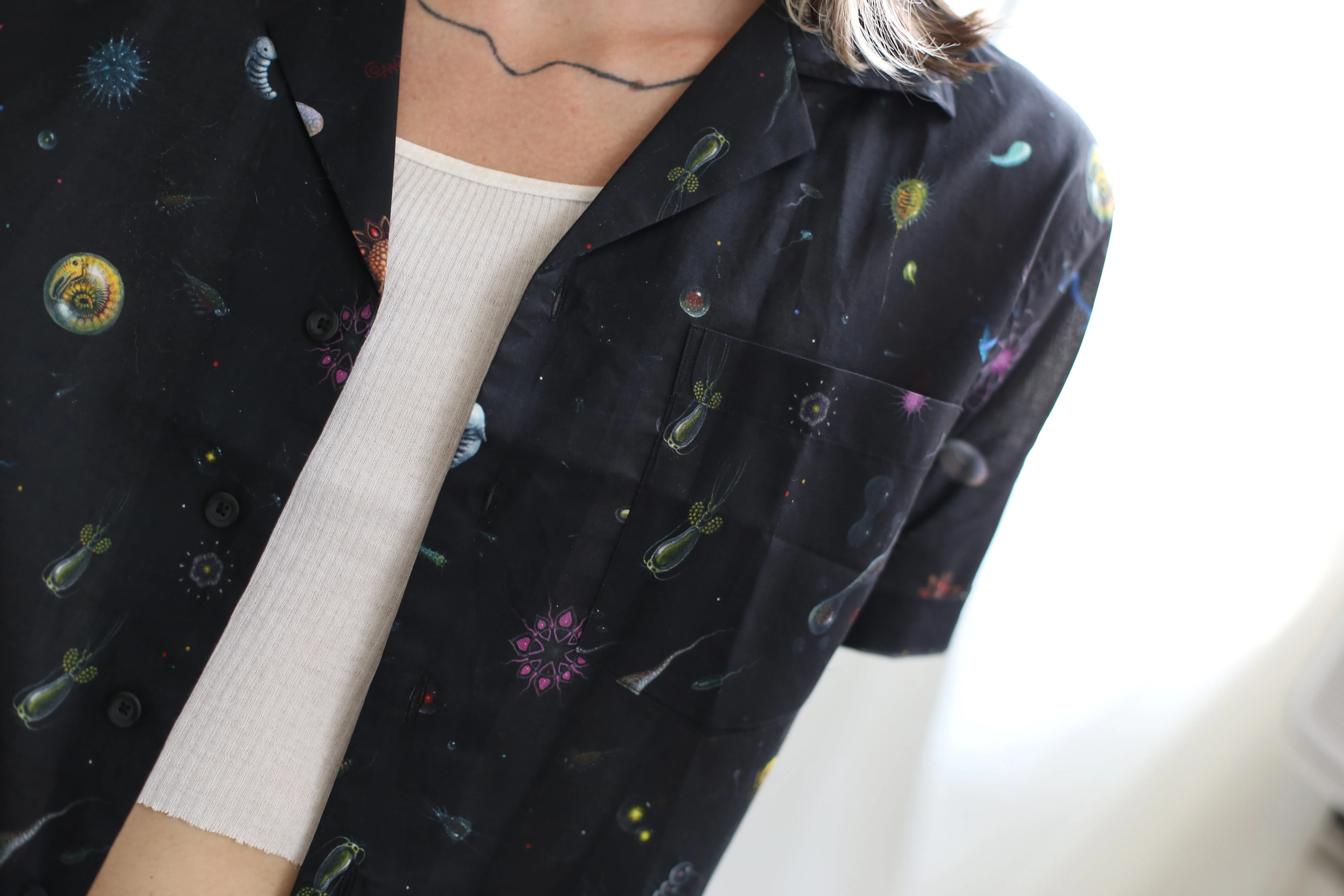 R.S. CONNETT SS Button-Down Shirt | Black