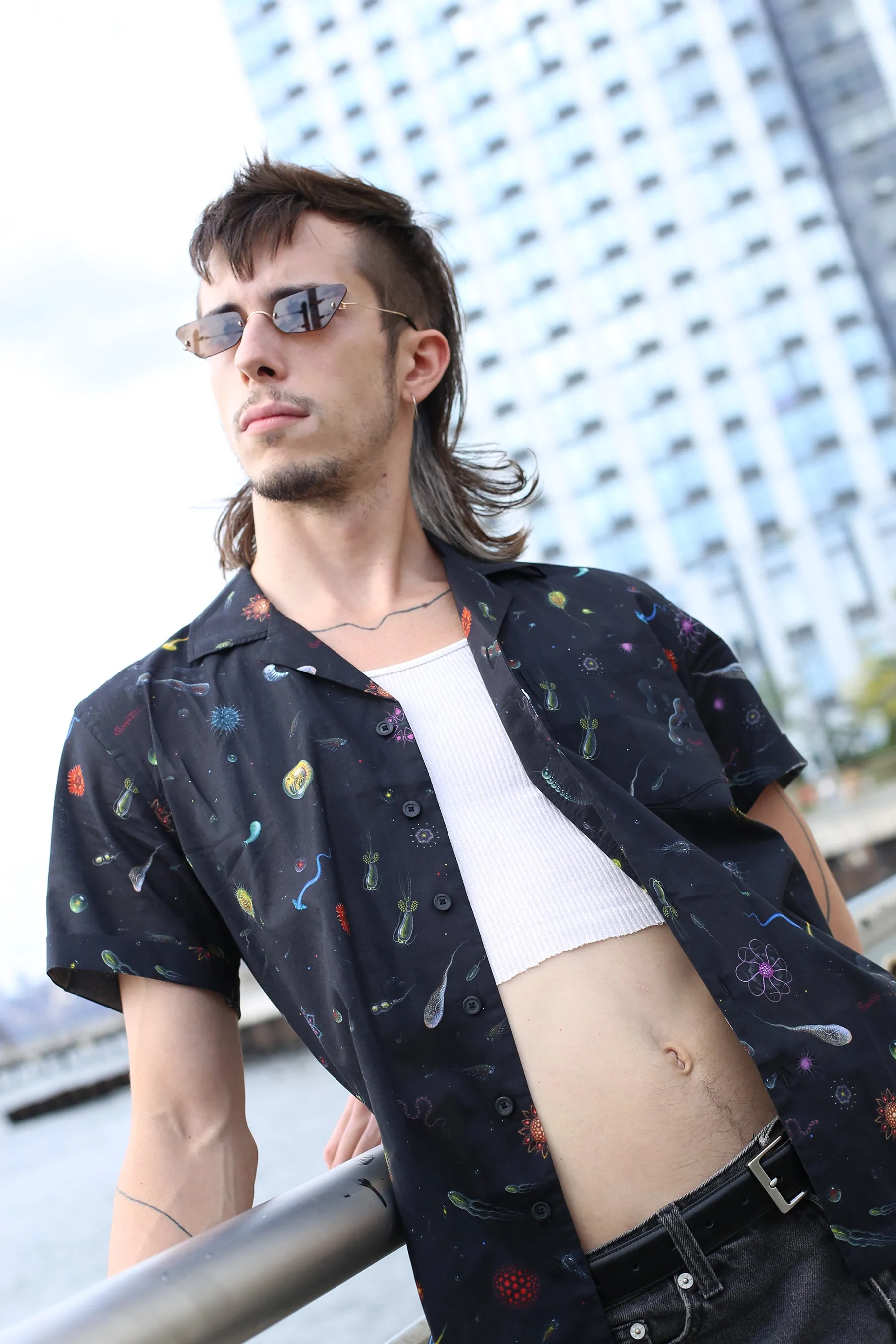 R.S. CONNETT SS Button-Down Shirt | Black