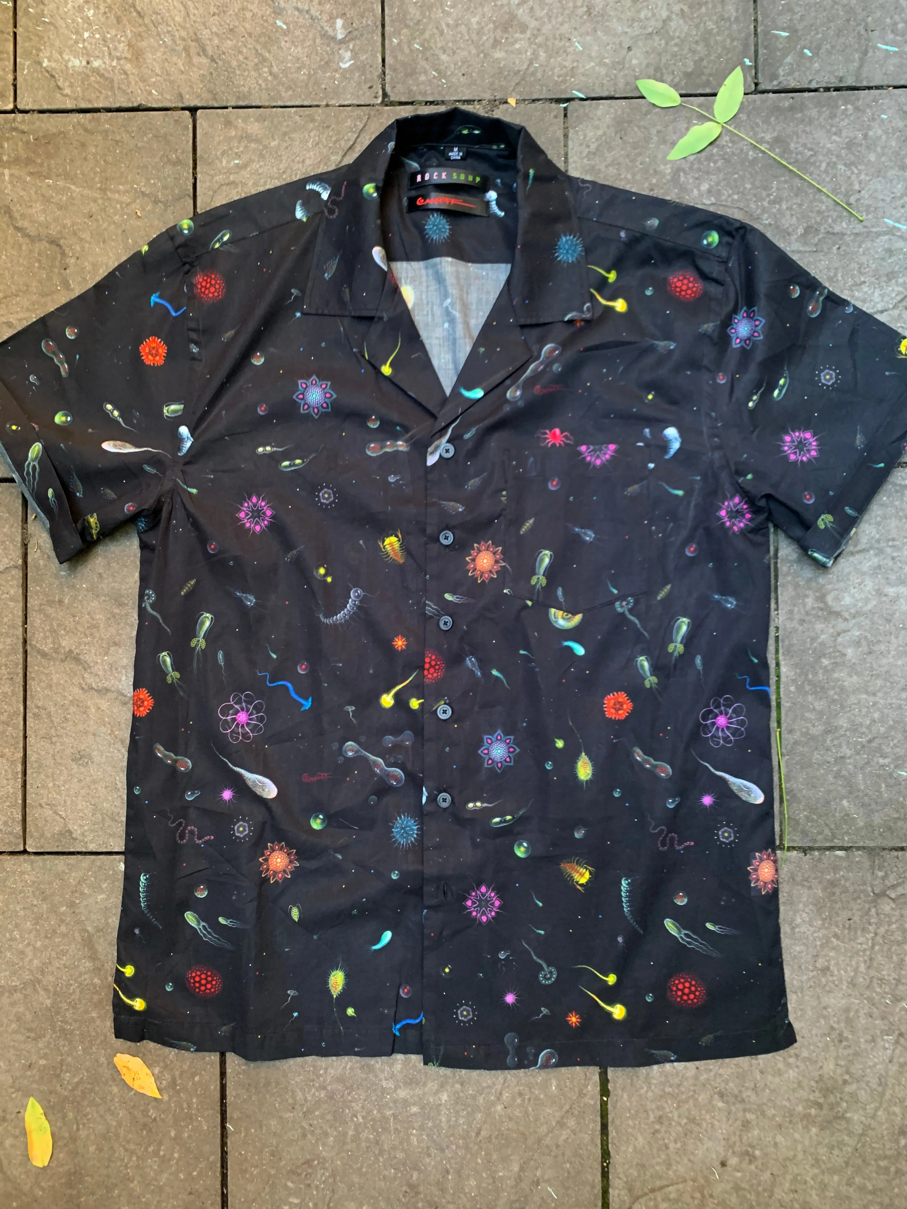 R.S. CONNETT SS Button-Down Shirt | Black