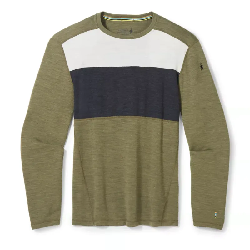 SmartWool Men's Classic Thermal Merino Baselayer Colorblock Crew