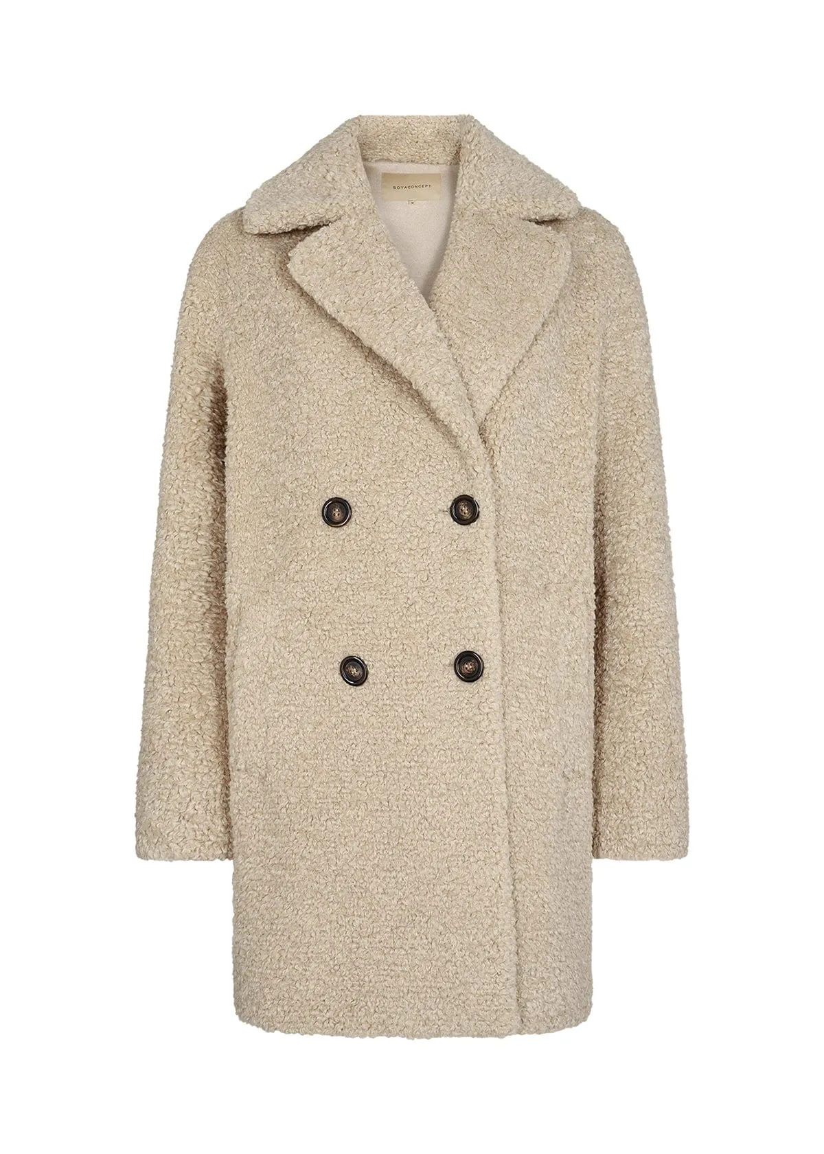 Soyaconcept Double Breasted Teddy Coat