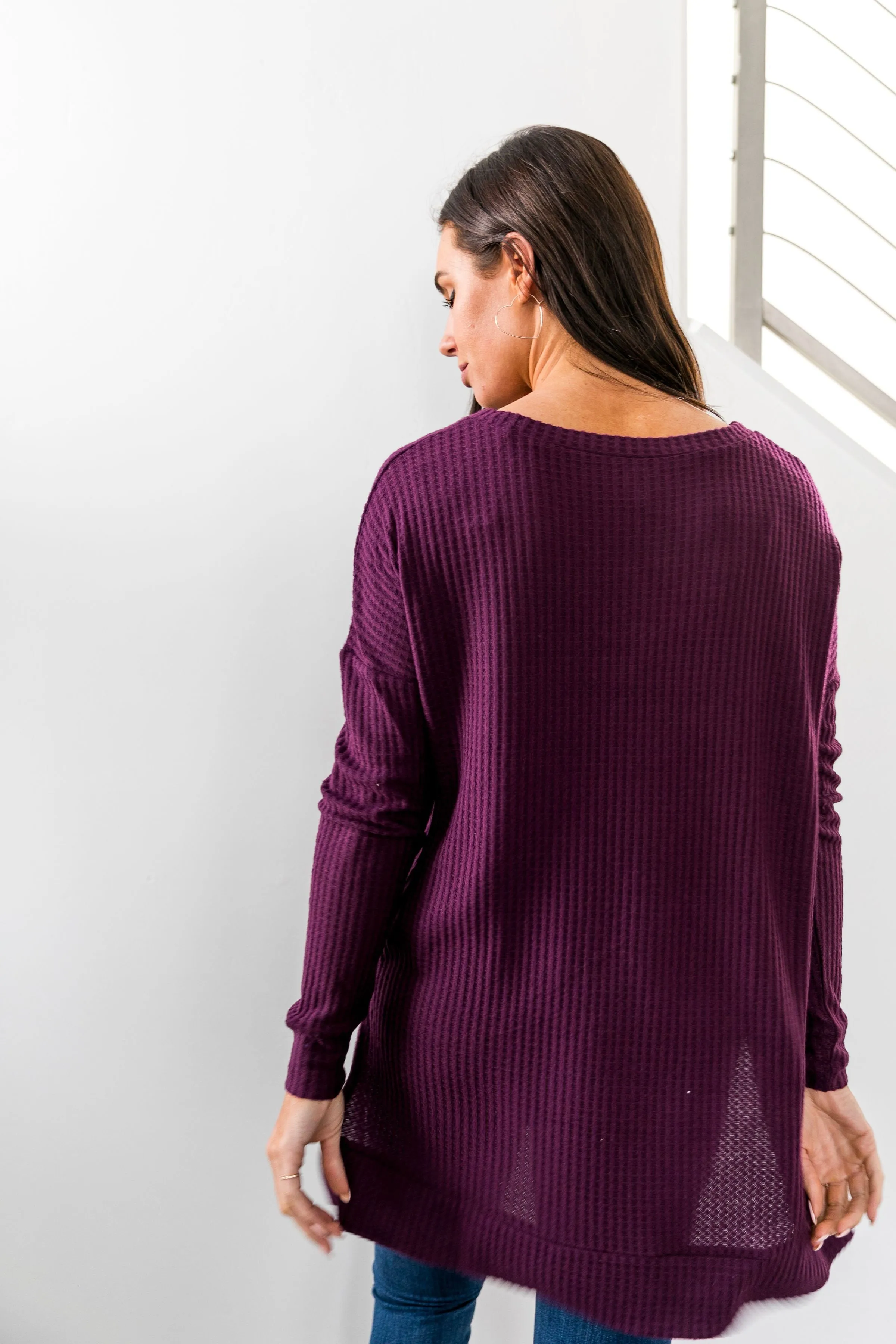 Thermal Tunic In Dark Plum