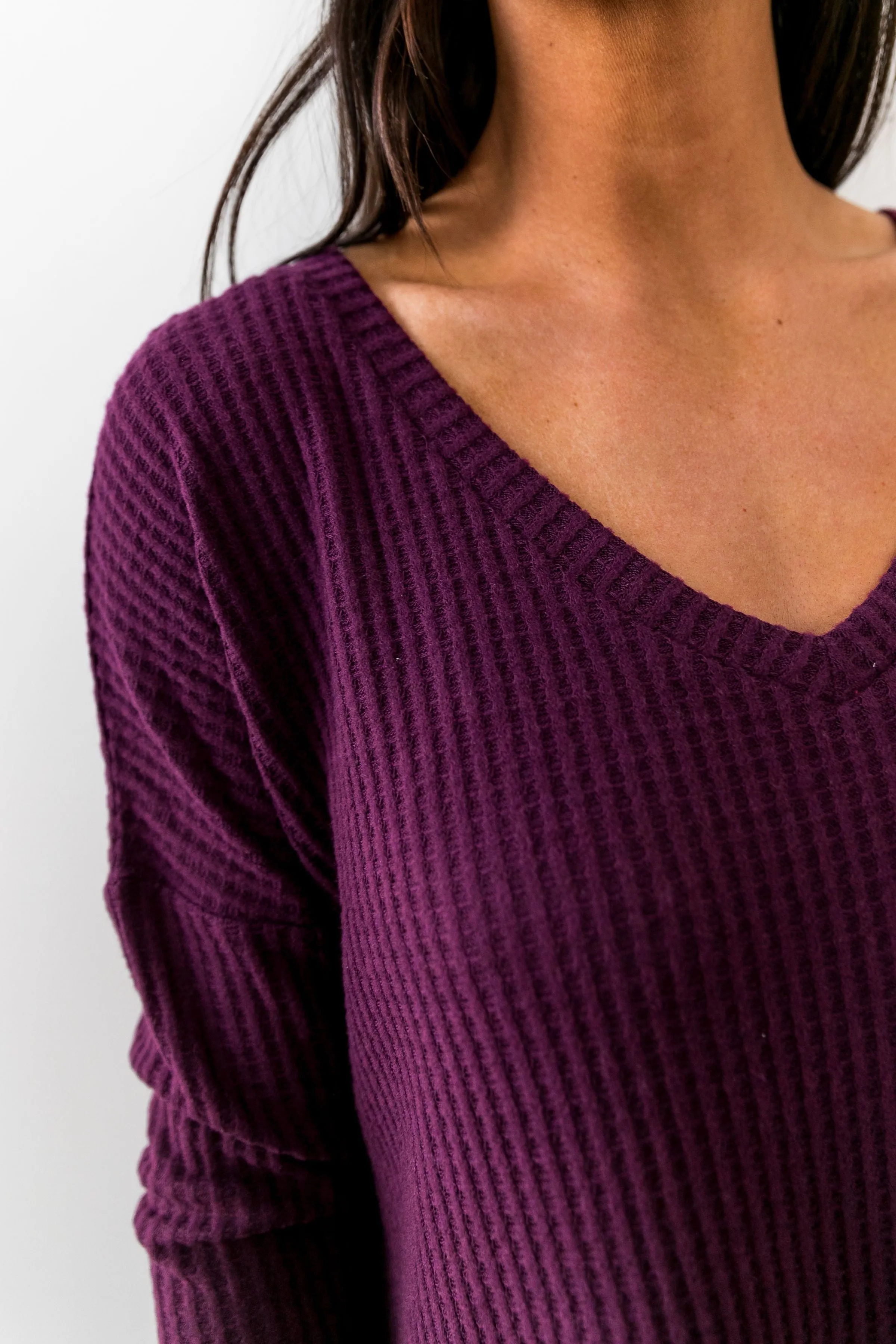 Thermal Tunic In Dark Plum