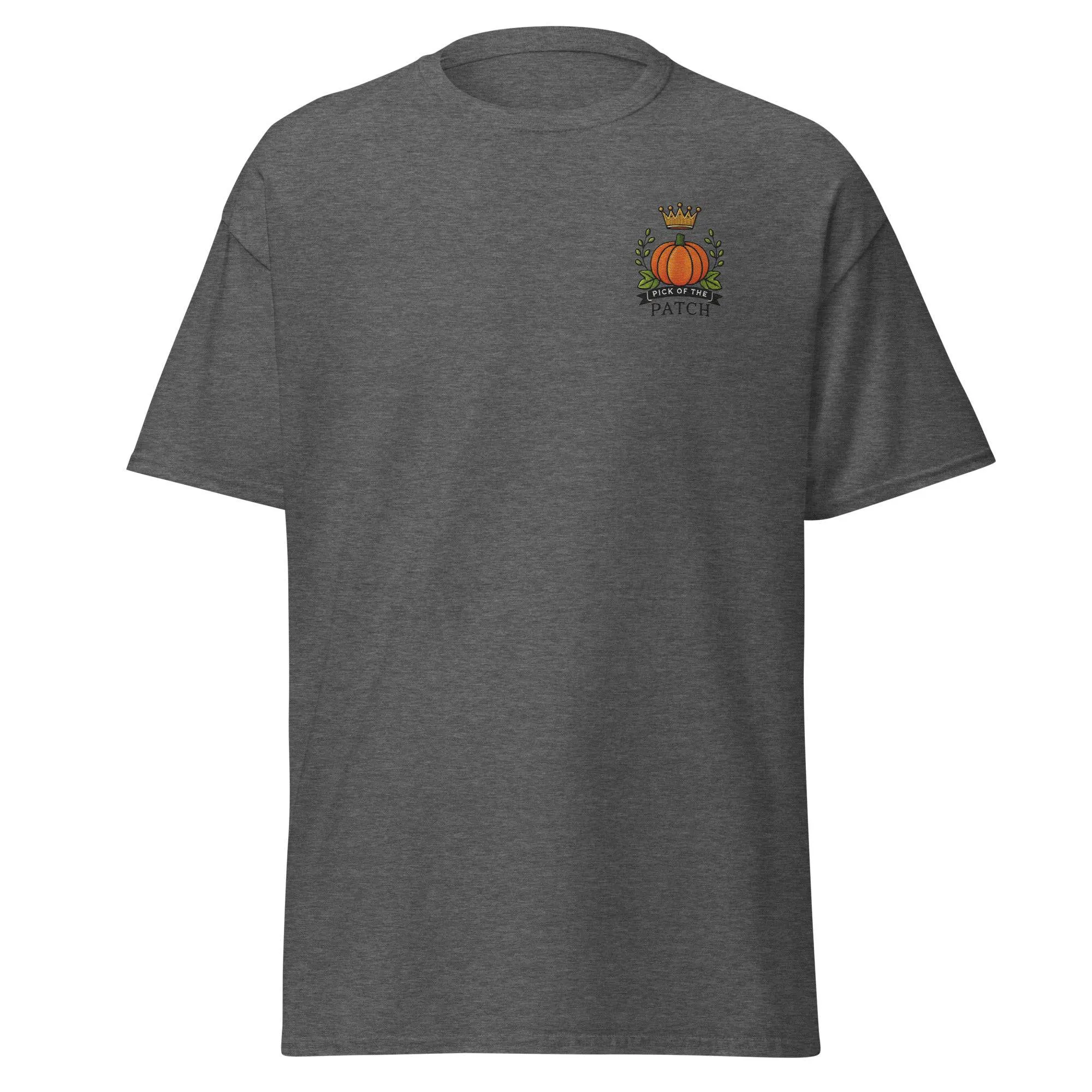 Unisex Fall Embroidered T-Shirt – "Pick of the Patch" – Fun & Festive Fall Tee for Autumn Lovers