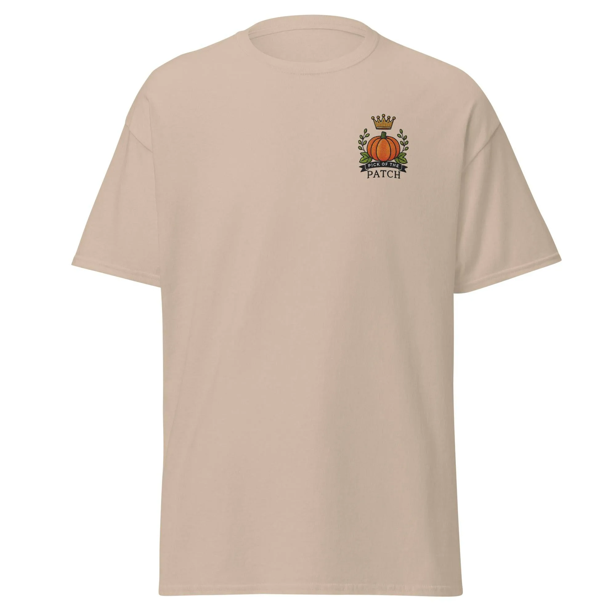 Unisex Fall Embroidered T-Shirt – "Pick of the Patch" – Fun & Festive Fall Tee for Autumn Lovers