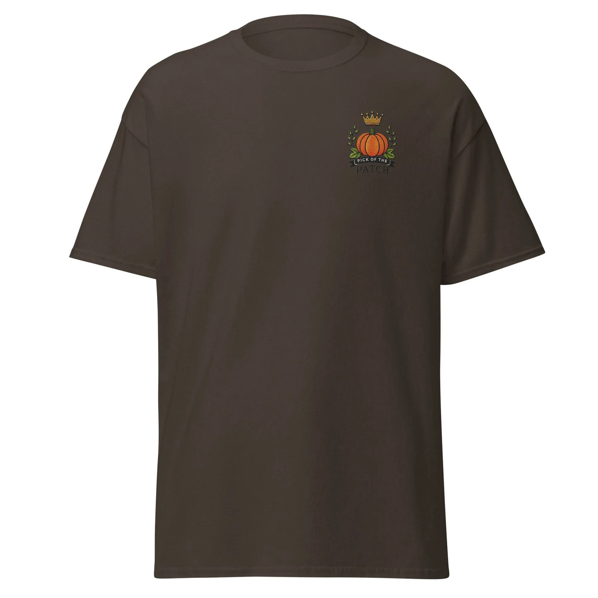 Unisex Fall Embroidered T-Shirt – "Pick of the Patch" – Fun & Festive Fall Tee for Autumn Lovers