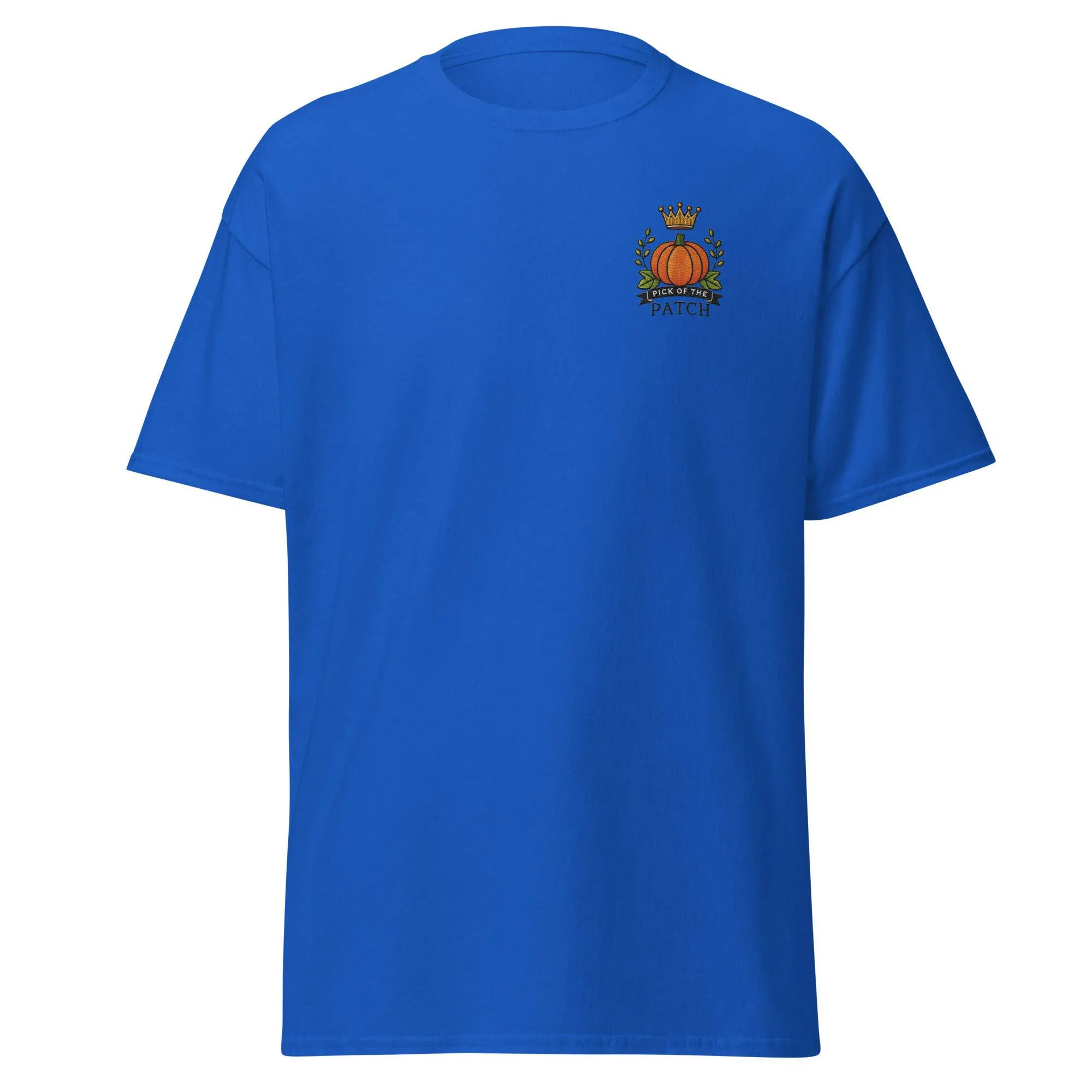 Unisex Fall Embroidered T-Shirt – "Pick of the Patch" – Fun & Festive Fall Tee for Autumn Lovers