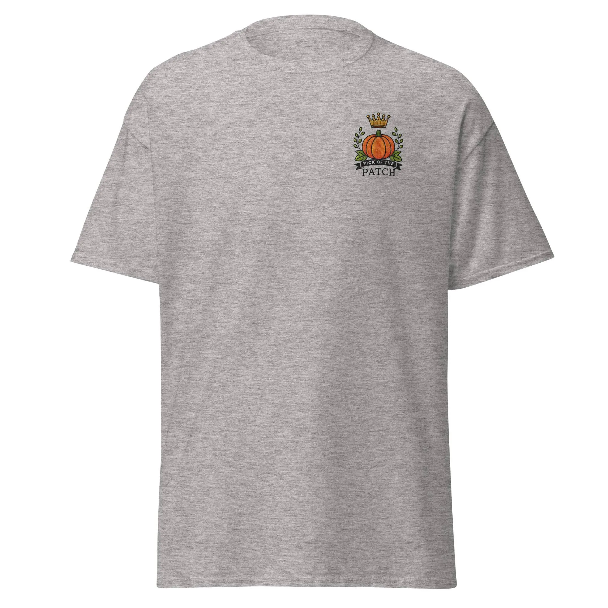 Unisex Fall Embroidered T-Shirt – "Pick of the Patch" – Fun & Festive Fall Tee for Autumn Lovers