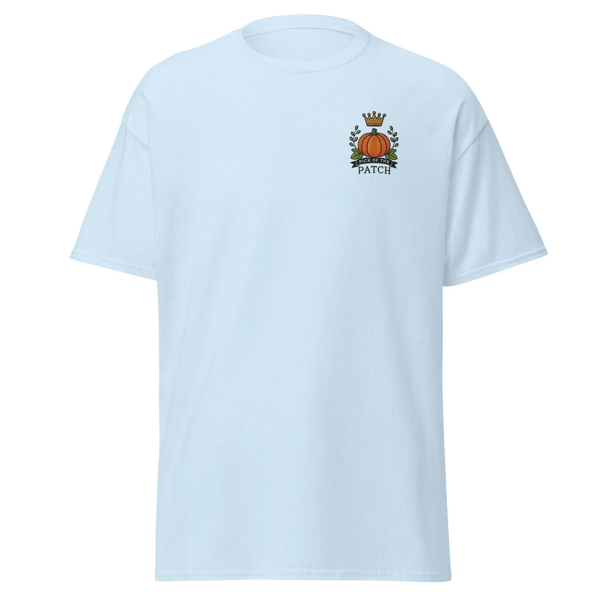 Unisex Fall Embroidered T-Shirt – "Pick of the Patch" – Fun & Festive Fall Tee for Autumn Lovers