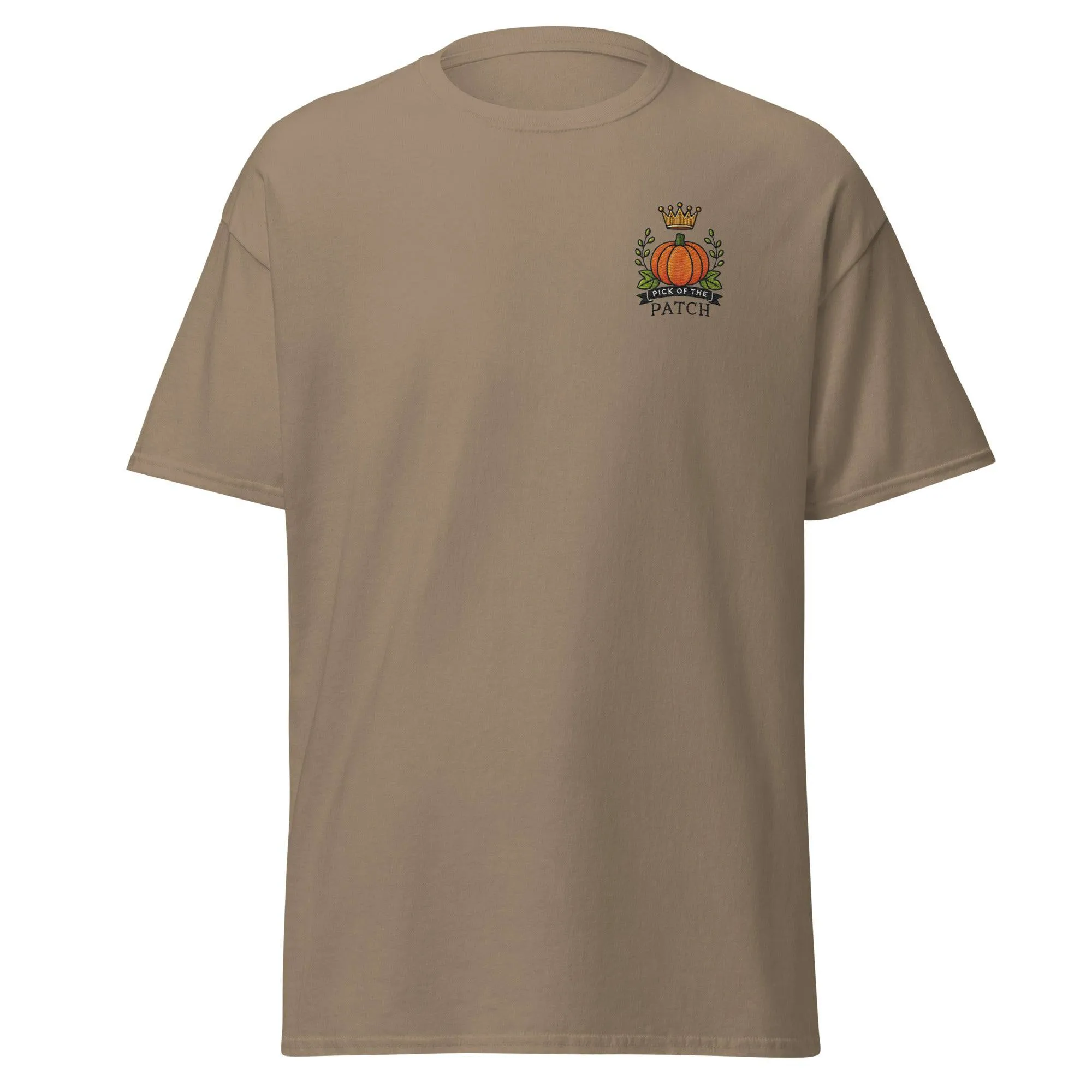 Unisex Fall Embroidered T-Shirt – "Pick of the Patch" – Fun & Festive Fall Tee for Autumn Lovers