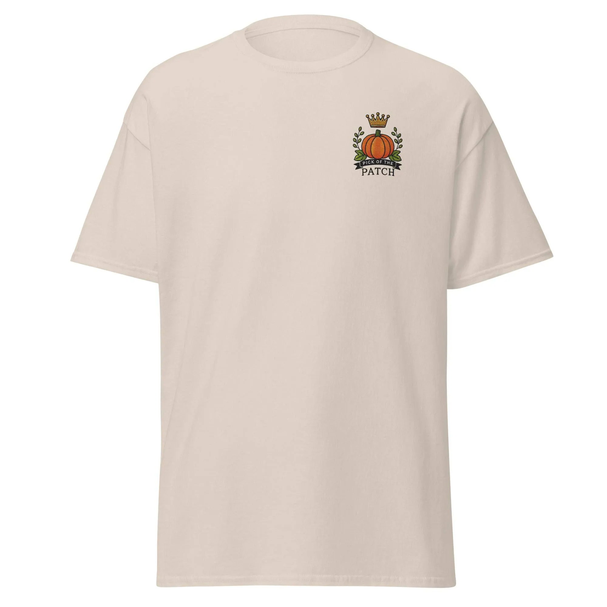 Unisex Fall Embroidered T-Shirt – "Pick of the Patch" – Fun & Festive Fall Tee for Autumn Lovers