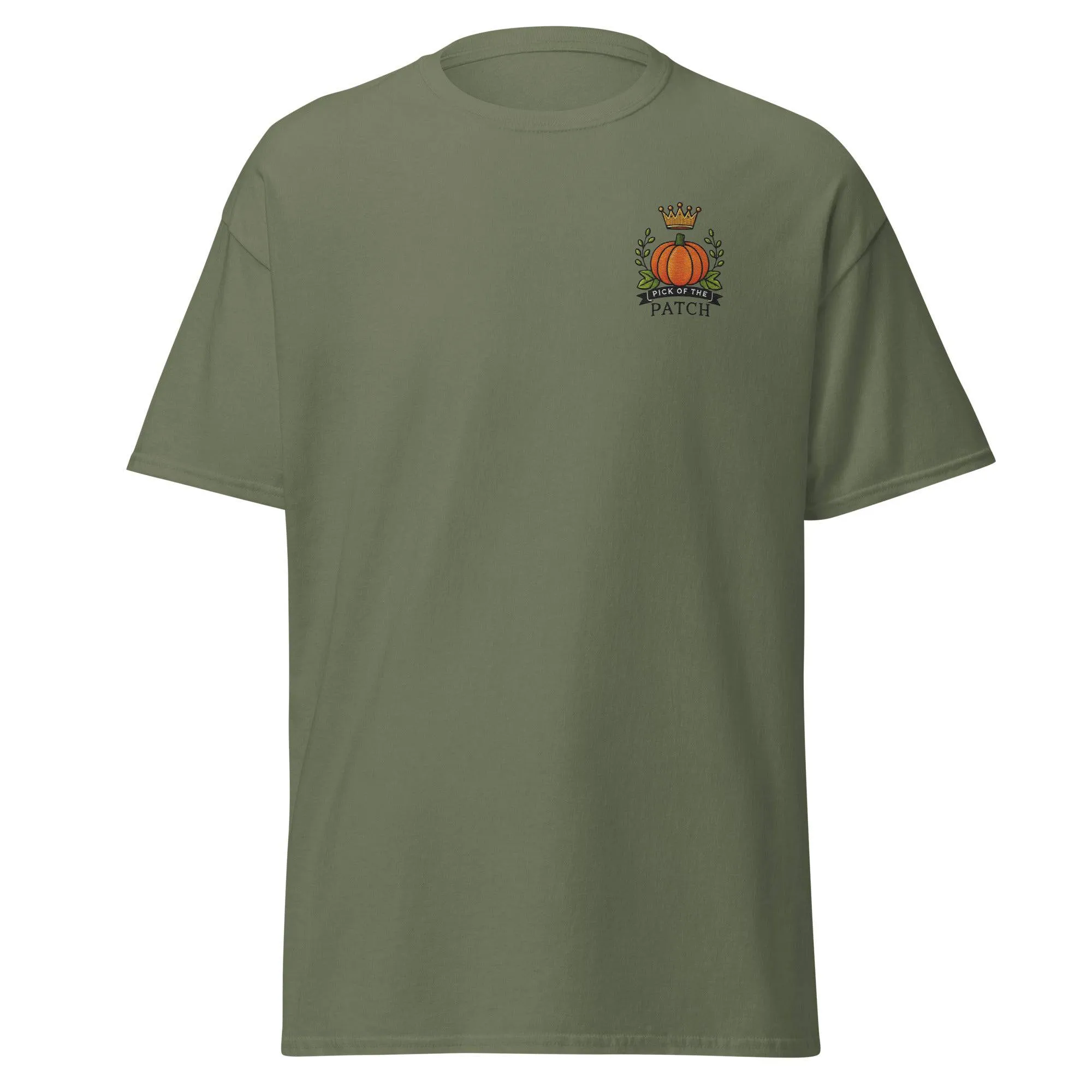 Unisex Fall Embroidered T-Shirt – "Pick of the Patch" – Fun & Festive Fall Tee for Autumn Lovers