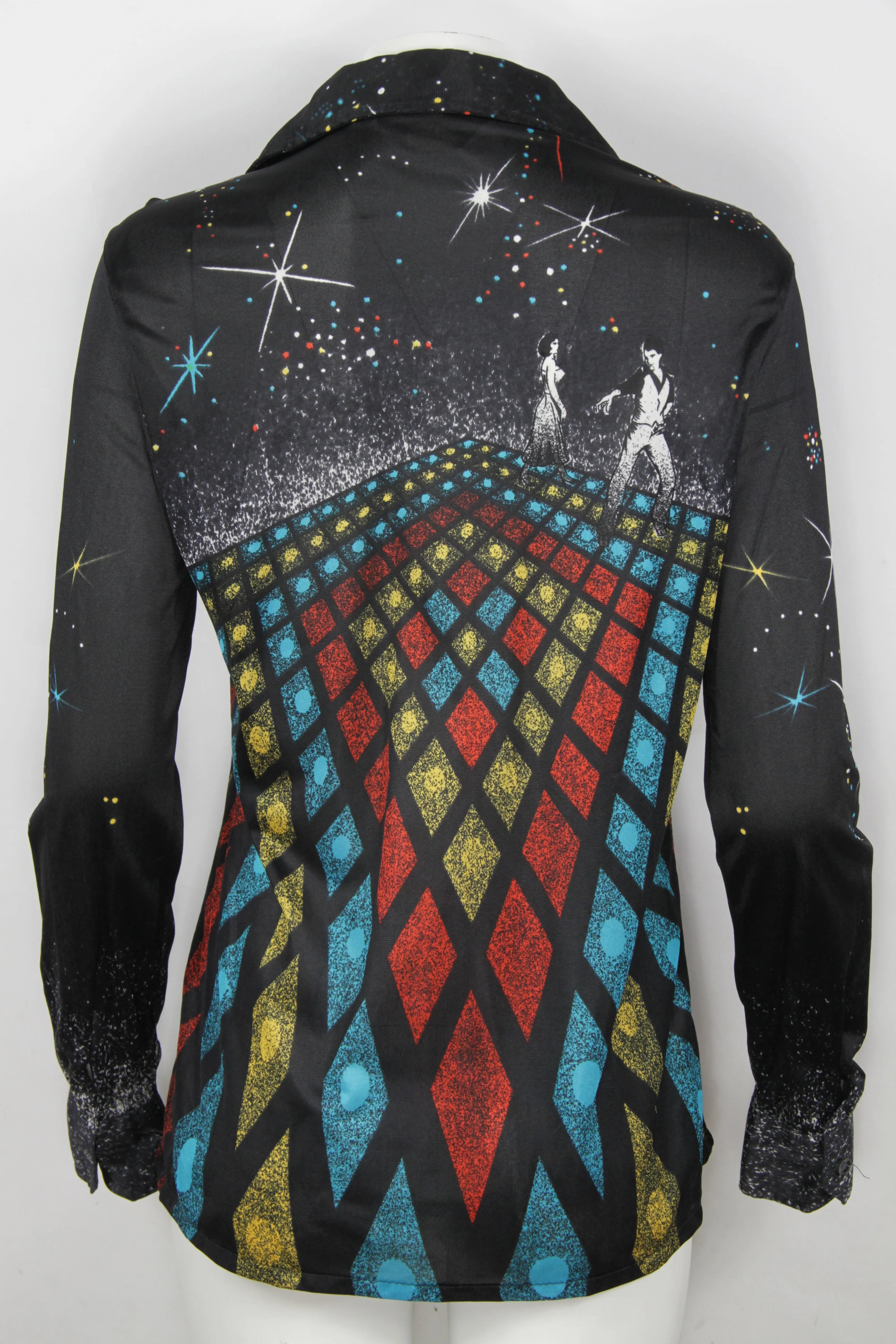 Vintage 1970s Disco Printed Shirt - S