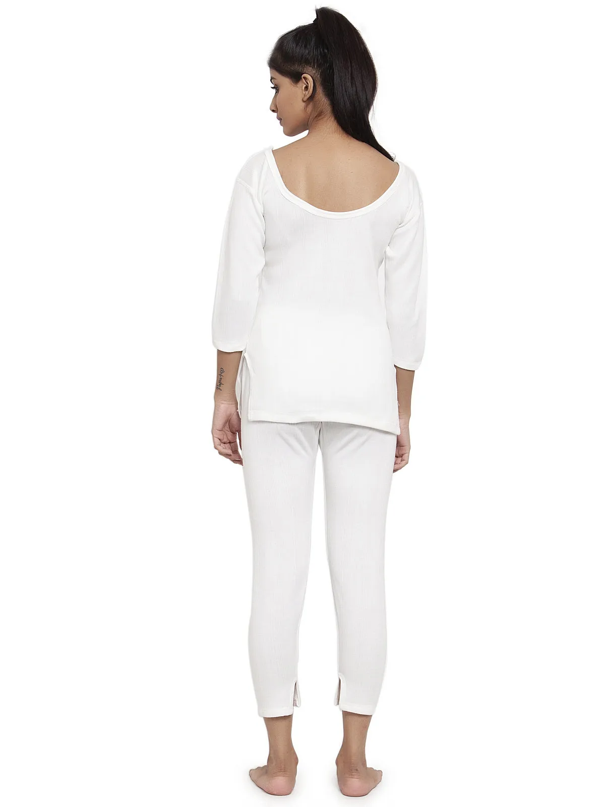 Women's 3/4 Thermal Top And Lower Set