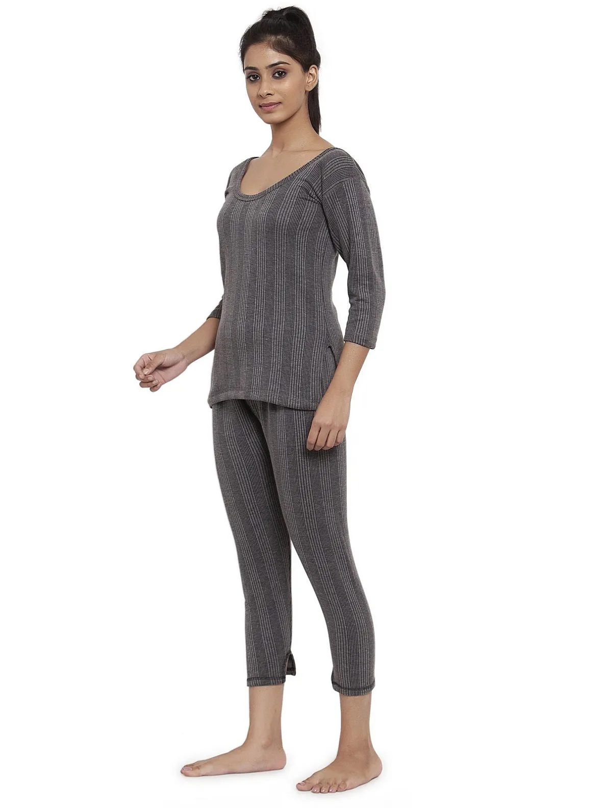 Women's 3/4 Thermal Top And Lower Set