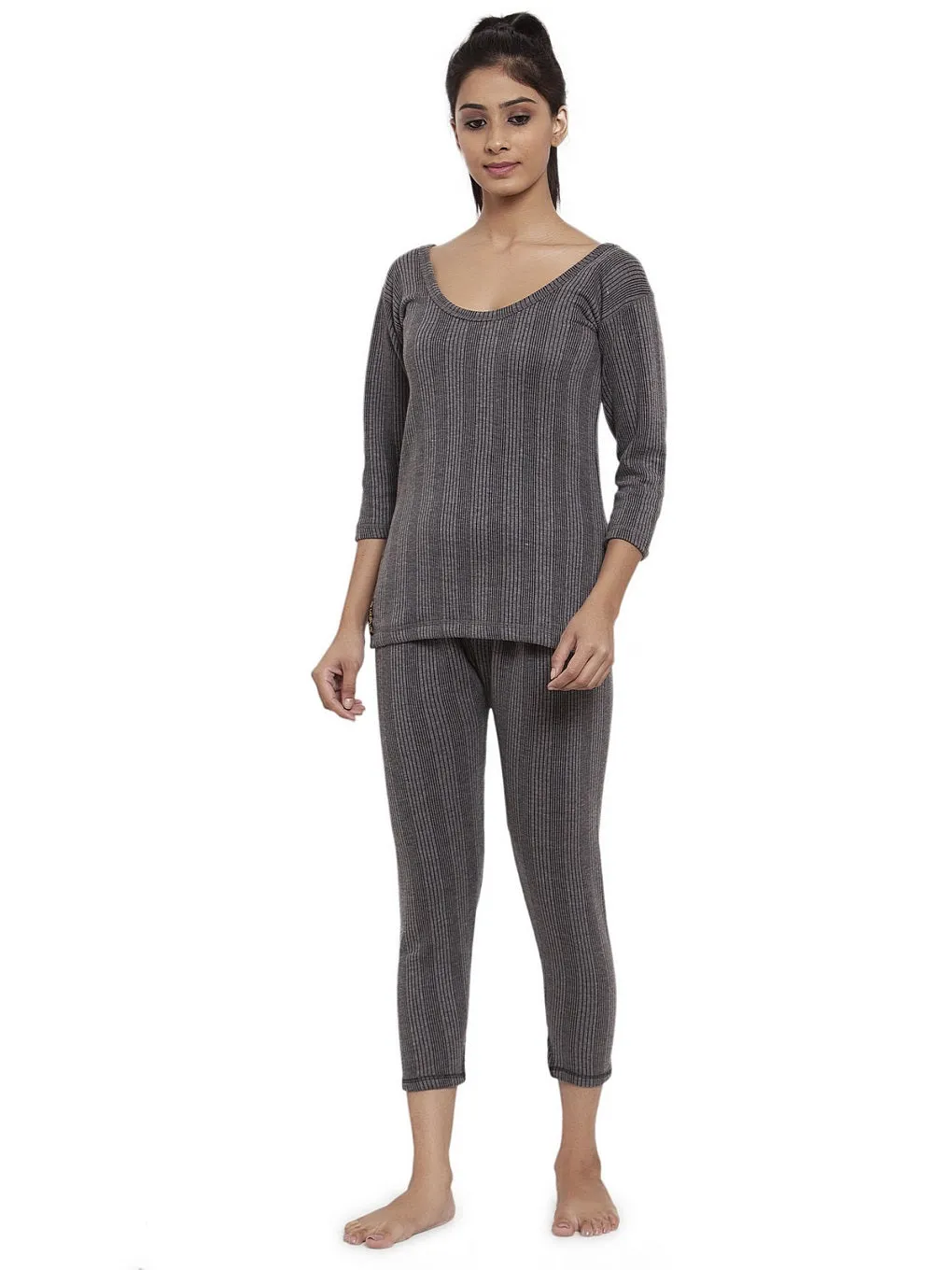 Women's 3/4 Thermal Top And Lower Set